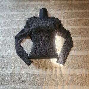 H&M Shimmering Black Knit Top